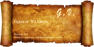 Gyura Vilmos névjegykártya
