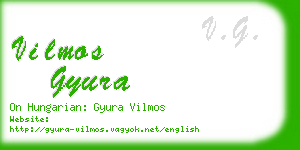 vilmos gyura business card